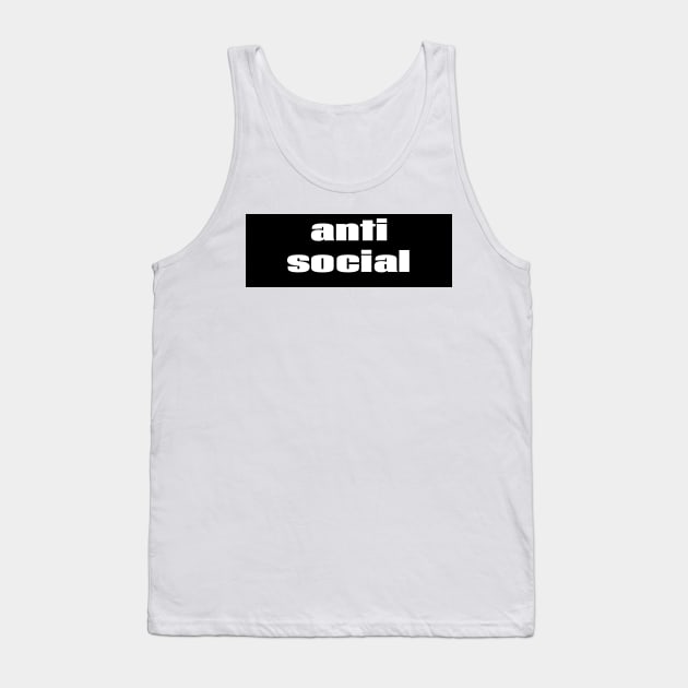 Anti Social Tank Top by ProjectX23Red